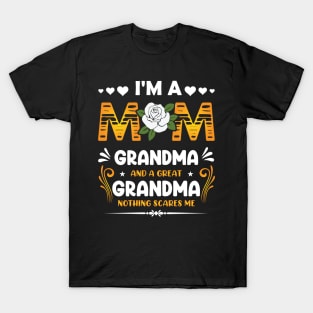 I'm A Mom Grandma Great Nothing Scares Me Mothers Day T-Shirt